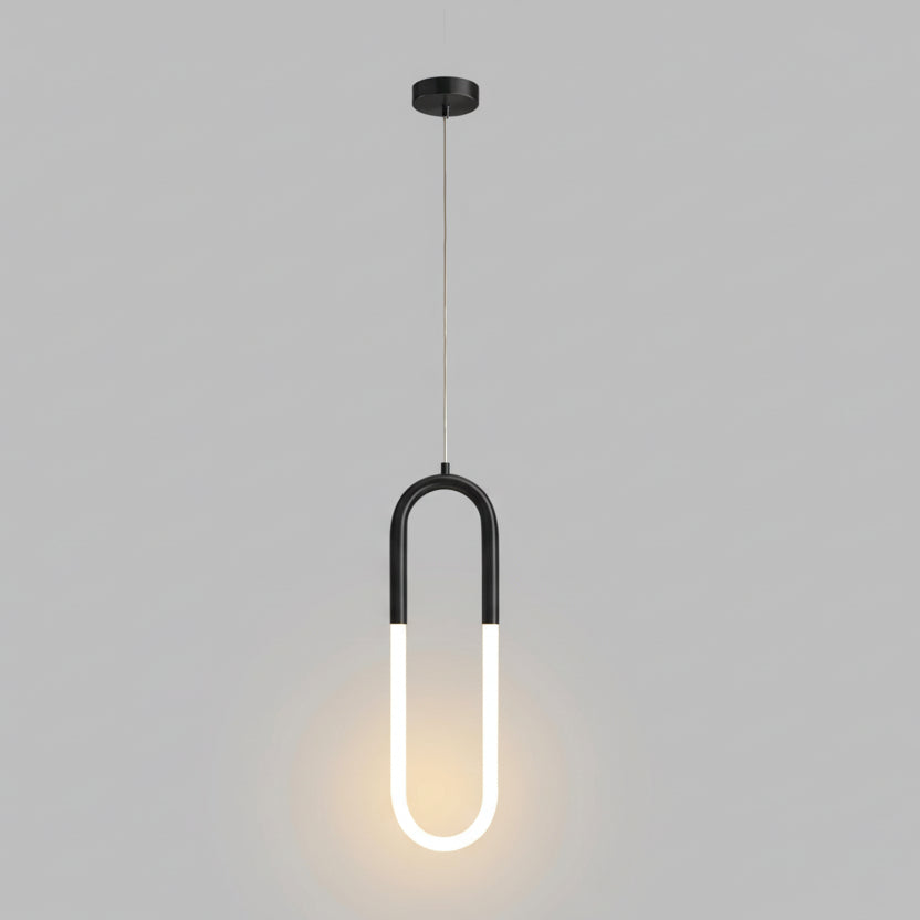 Jiva U Loop Pendant Light Black Single Head | Celestre