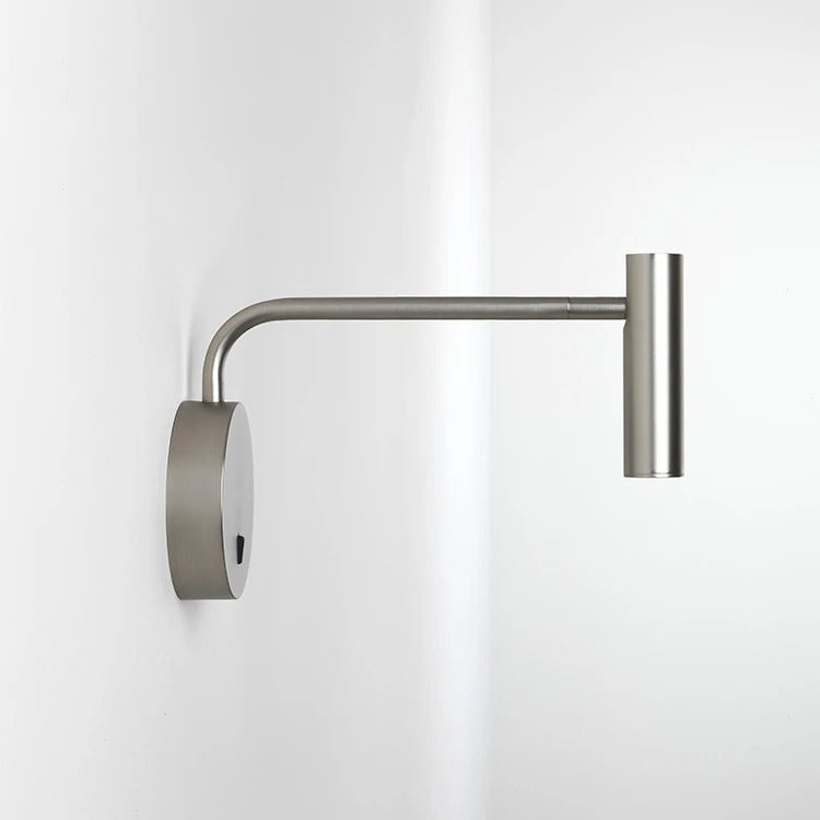 Lezo Swing Arm Tubular Wall Light Silver | Celestre