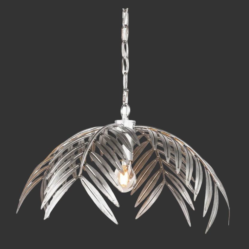 Cleo Palm Leaf Pendant Light Silver D 50 cm | Celestre