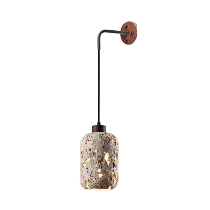 Neva Travertine Cylindrical Wall Light | Celestre
