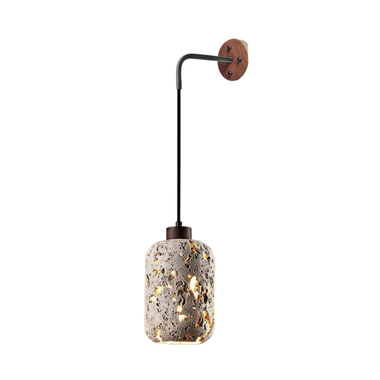 Neva Travertine Cylindrical Wall Light | Celestre