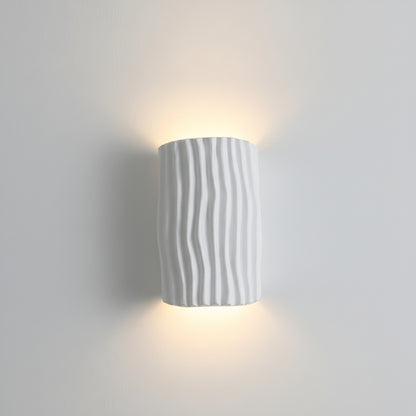 Kyra Fluted Wavy Bi Directional Wall Light White | Celestre