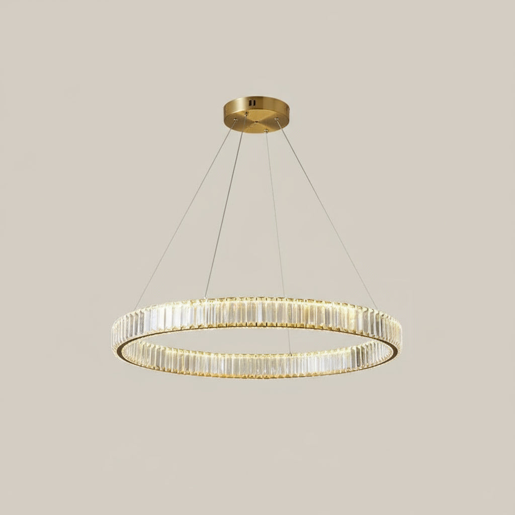 Glora Crystal LED Chandelier Gold 80 cm | Celestre