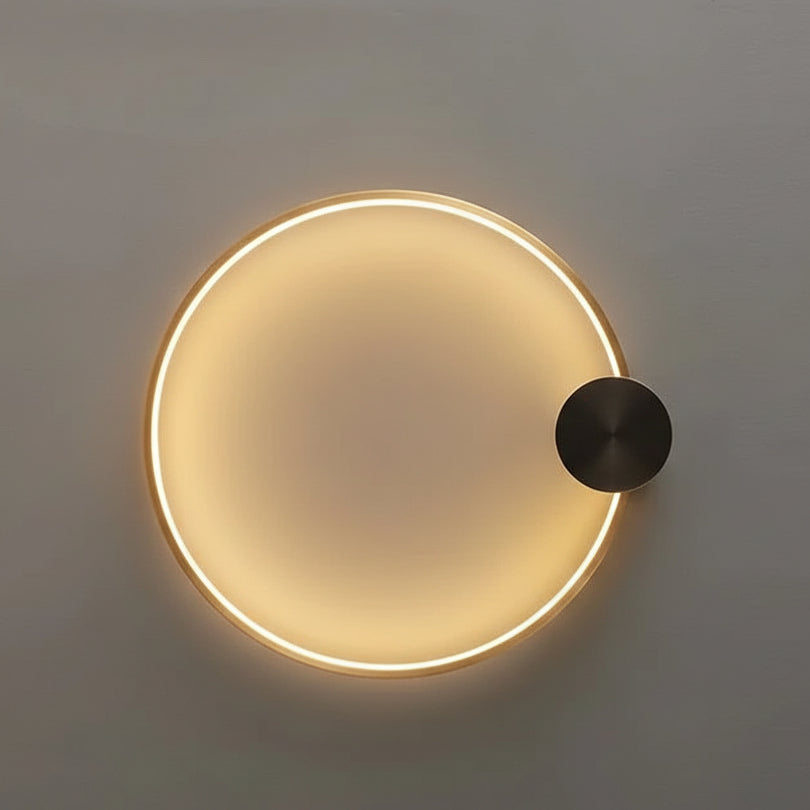 Hale Nordic Ring LED Wall Light Black Base D 50 cm | Celestre