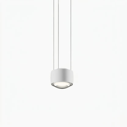 Mavri Minimalist Lens Drum LED Pendant Light White | Celestre