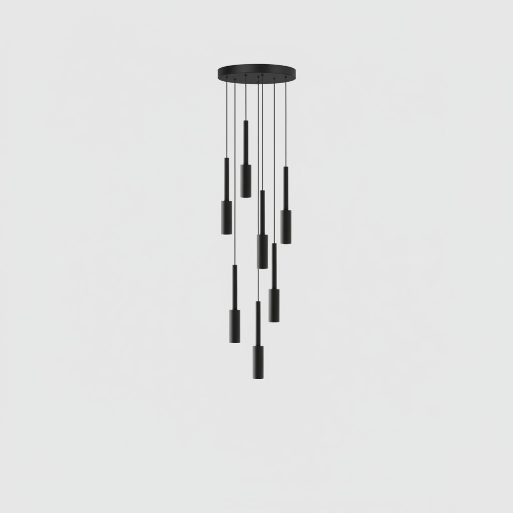 Jiza Cylindrical Spotlight Chandelier 7 Heads | Celestre