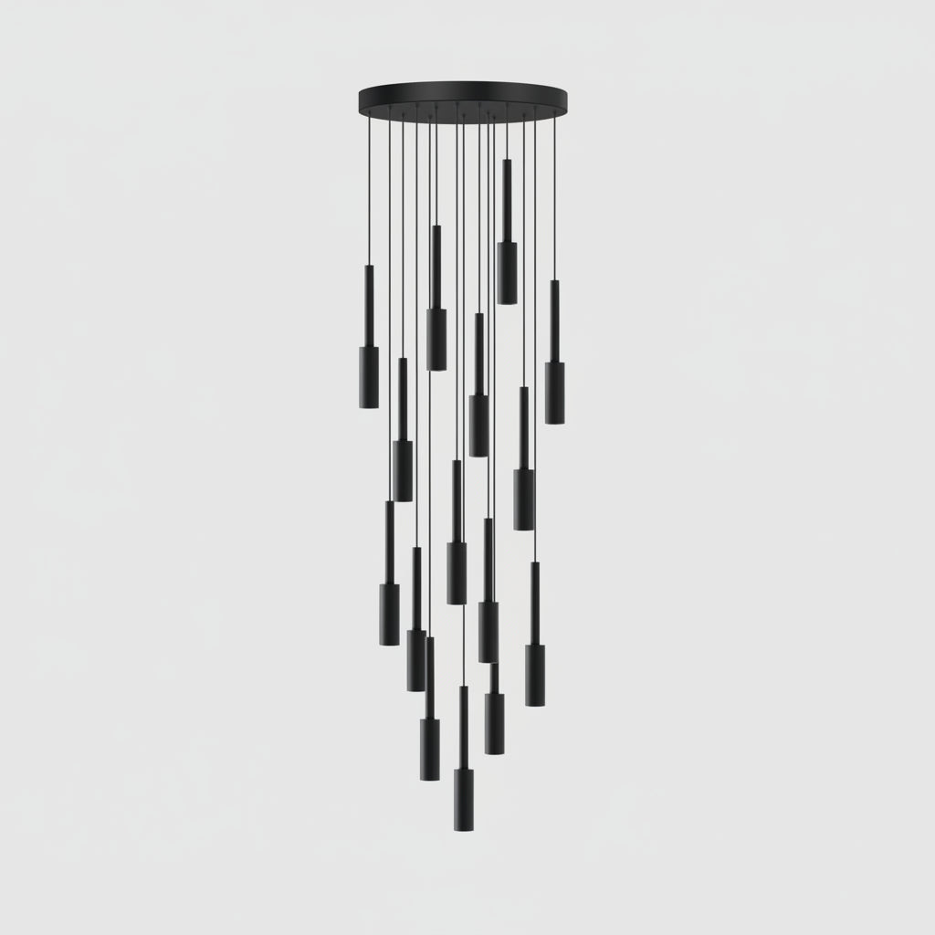 Jiza Cylindrical Spotlight Chandelier 15 Heads | Celestre